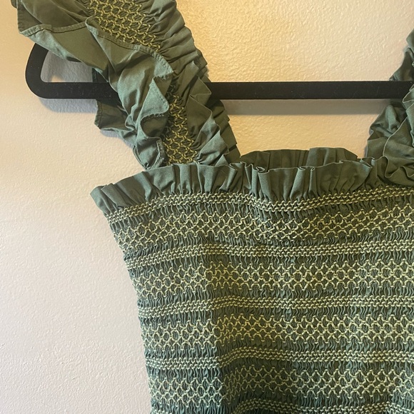 Hill House Ellie Nap Dress Green Smocked Maxi Dress - Picture 5 of 5